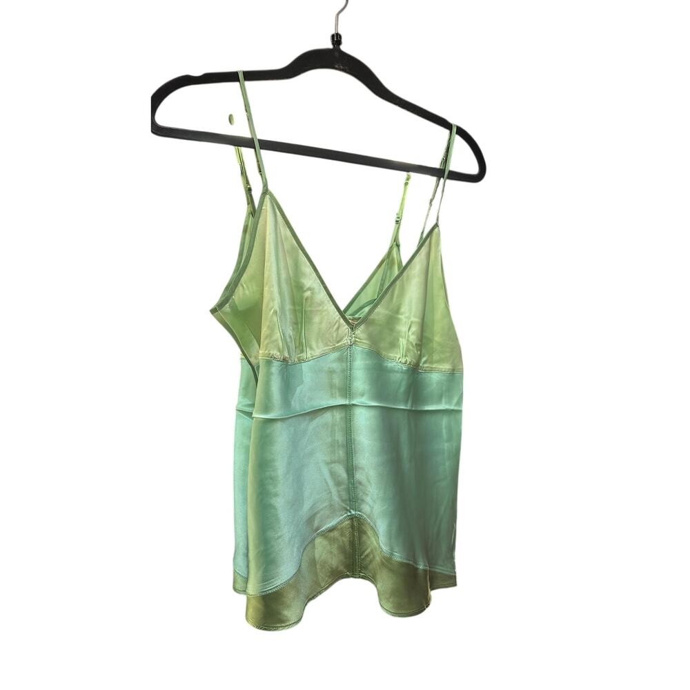 $180 Gold Hawk Lime Sherbert Silk Cami Green Tank L NWT